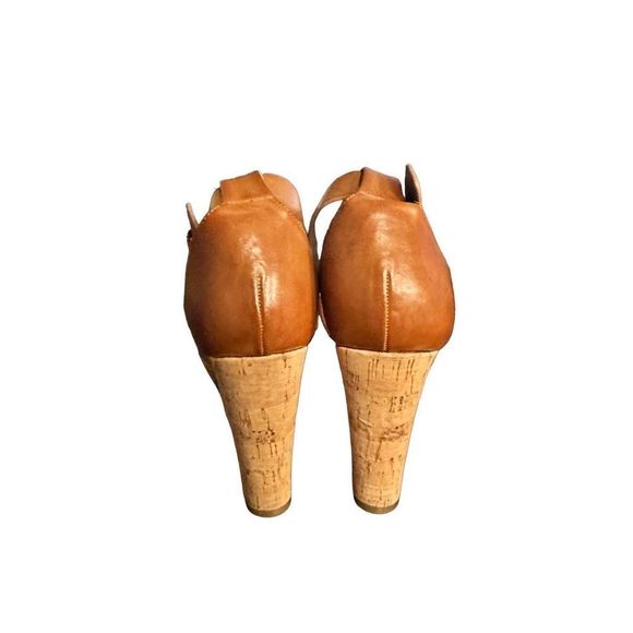 Marc Fisher Cognac Brown Suede Wedge Heel - Picture 8 of 13